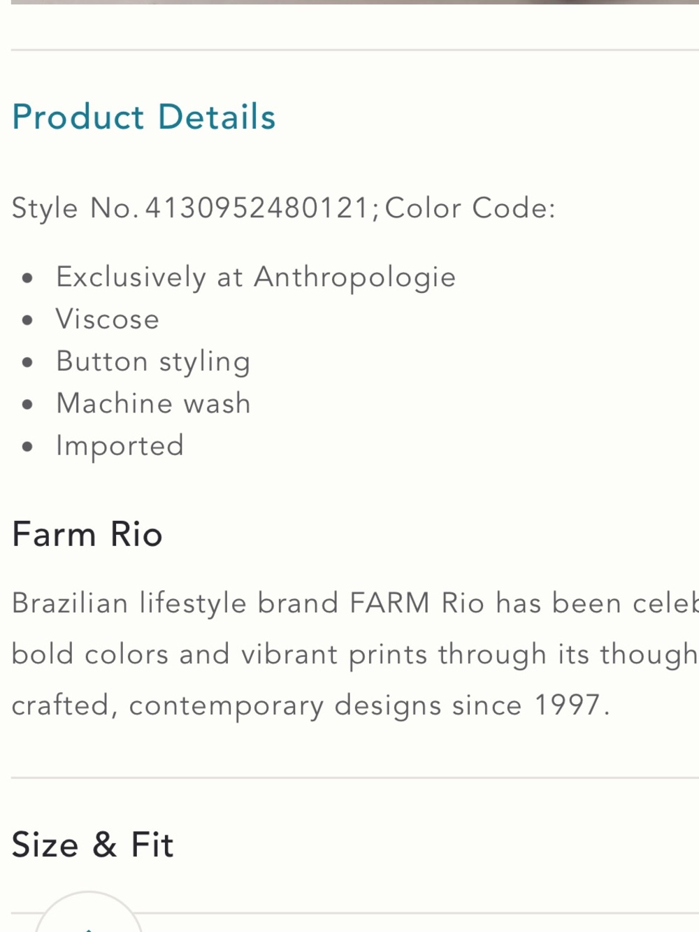Farm Rio Dress - Picture 2 of 2